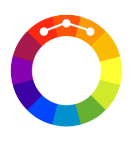 Het kleurenwiel met het analoge patroon